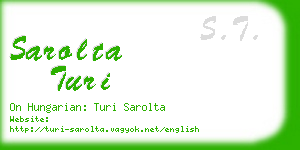 sarolta turi business card